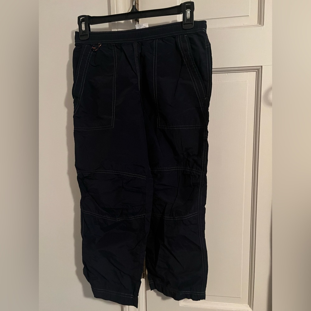 Lands’ End Blue Drawstring Waist Pants, Size 8 Husky EUC